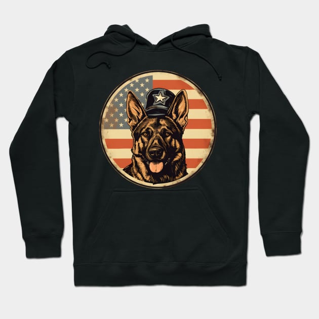 Patriotic German Shepherd Hoodie by NatashaCuteShop